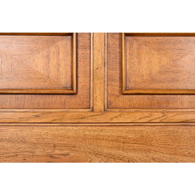 Drexel Mid-Century Modern Sculpted Walnut Twin Headboards, Pair For Sale In South Bend - Image 6 of 8