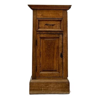 Antique Pedestal Primitive Rustic Provincial European Wood Display Stand For Sale