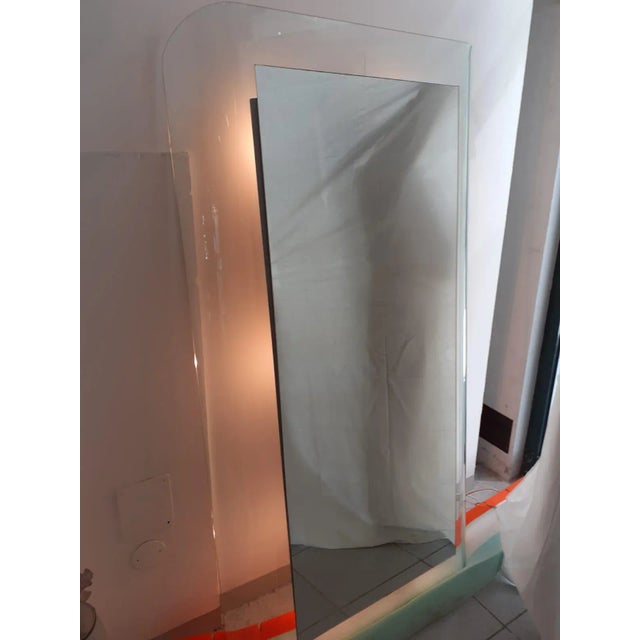 Vintage Mirror with Built-in Lights For Sale - Image 4 of 9