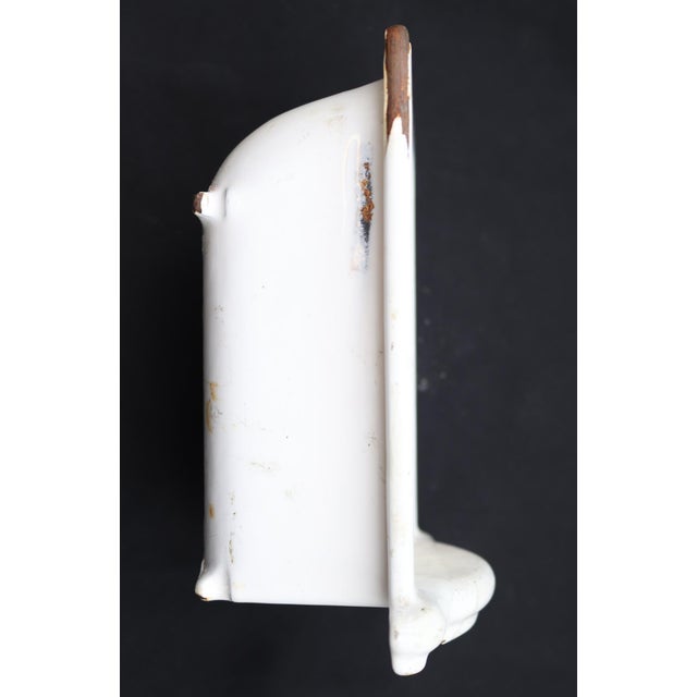 Traditional Antique Enameled Cast Iron Arched Bathtub Recessed Soap Dish For Sale - Image 3 of 7