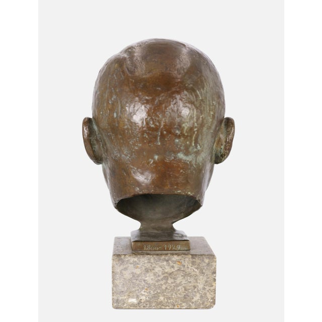 Unidentified Artist, Portrait Head of Gottfried Bischoff, 1953, Bronze For Sale - Image 3 of 6