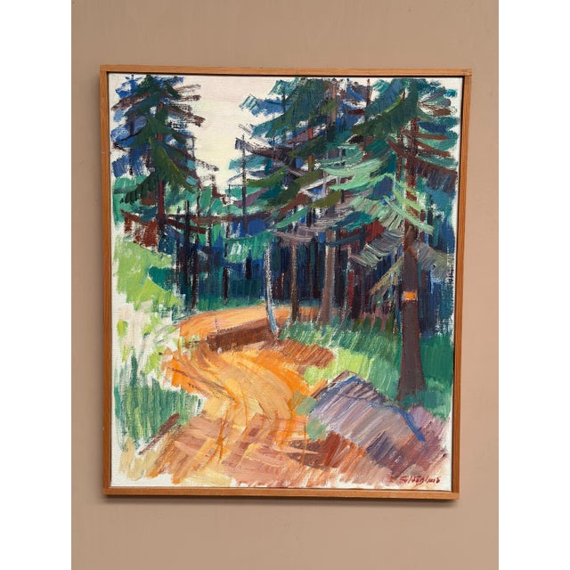 Gustaf Höglund, Spår, 1950s, Oil Painting on Canvas, Framed For Sale - Image 13 of 18