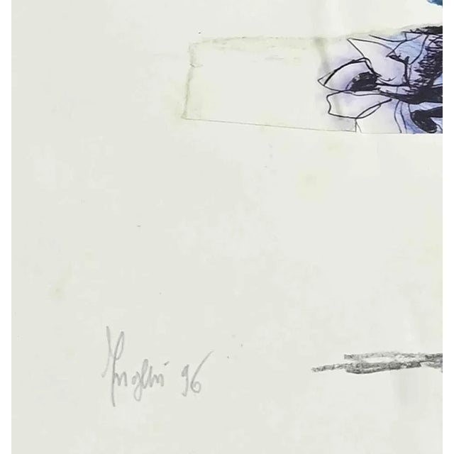 Contemporary Alberto Inglesi, Woman, Mixed Media on Paper, 1996 For Sale - Image 3 of 5