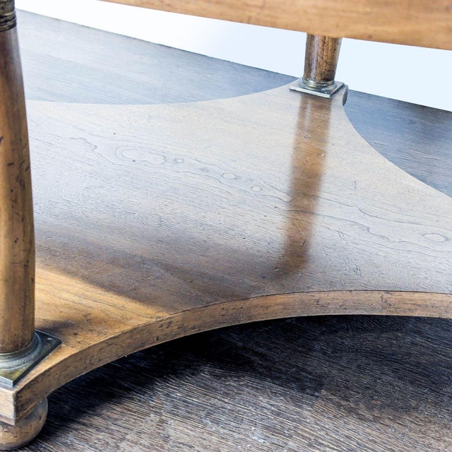 Wood Vintage Coffee Table With Shelf For Sale - Image 7 of 10