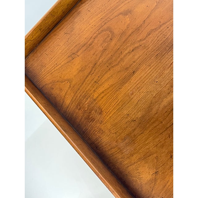 Pair of Vintage Baker Furniture French Country Side Tables With Candle Slides For Sale - Image 16 of 17