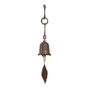 Vintage Verdigris Cast Bronze Wind Bell / Wind Chime by Joe Ursutz