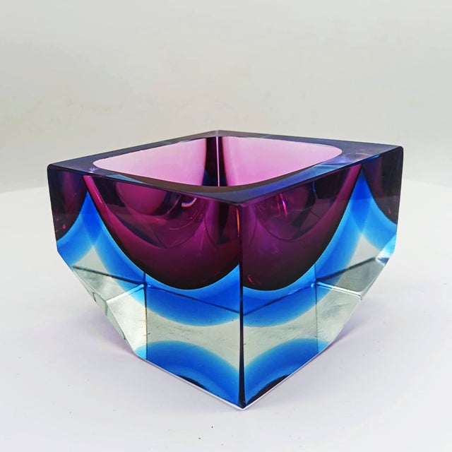 Flavio Poli Vintage Square Ashtray by Flavio Poli for Seguso, 1960s For Sale - Image 4 of 9