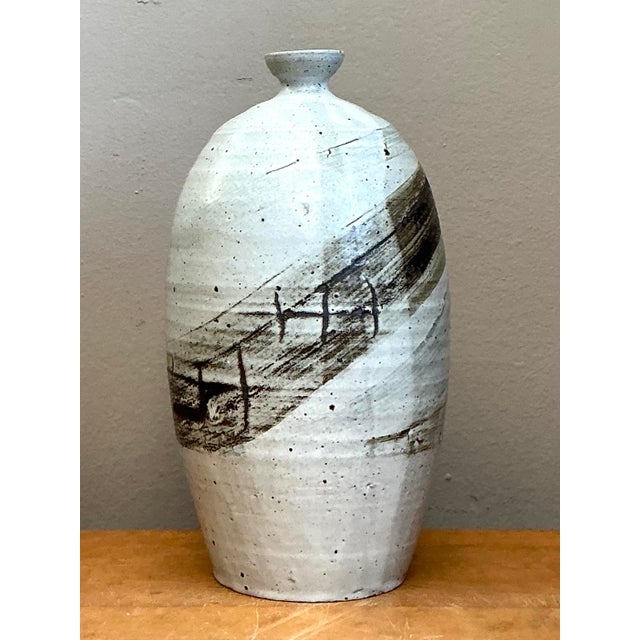 Vintage Handcrafted Abstract Ceramic Vase For Sale - Image 16 of 16