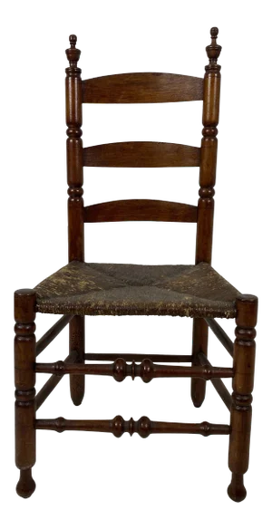 Antique Bergen County New Jersey Ladderback Side Chair