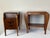 Beautiful pair of Art Deco style wooden side tables, uniquely designed to serve dual purposes as end tables and...
