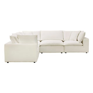Cali Natural Performance Fabric Modular L-Sectional For Sale
