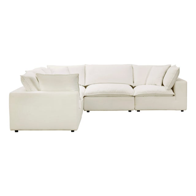 Cali Natural Performance Fabric Modular L-Sectional For Sale