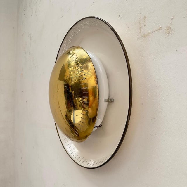 Vintage Brass Flush Mount from Kaiser, 1950s For Sale - Image 10 of 14