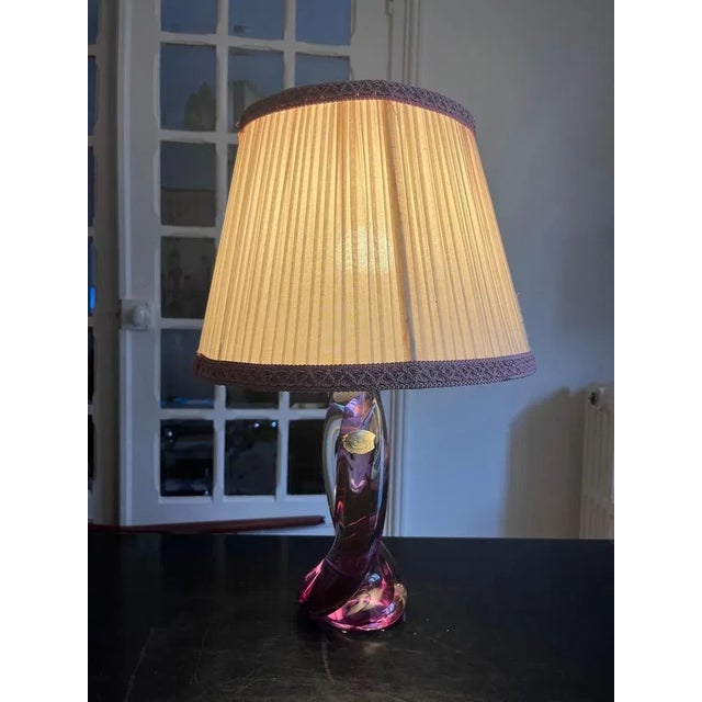 Crystal Lamp from Val Saint Lambert, 1950s For Sale - Image 6 of 10