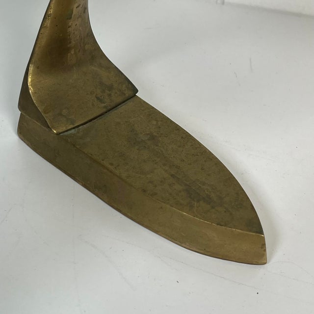 Brass Vintage Mid-Century Modern Brass Flying Seagull Sculpture Solid Brass For Sale - Image 8 of 12