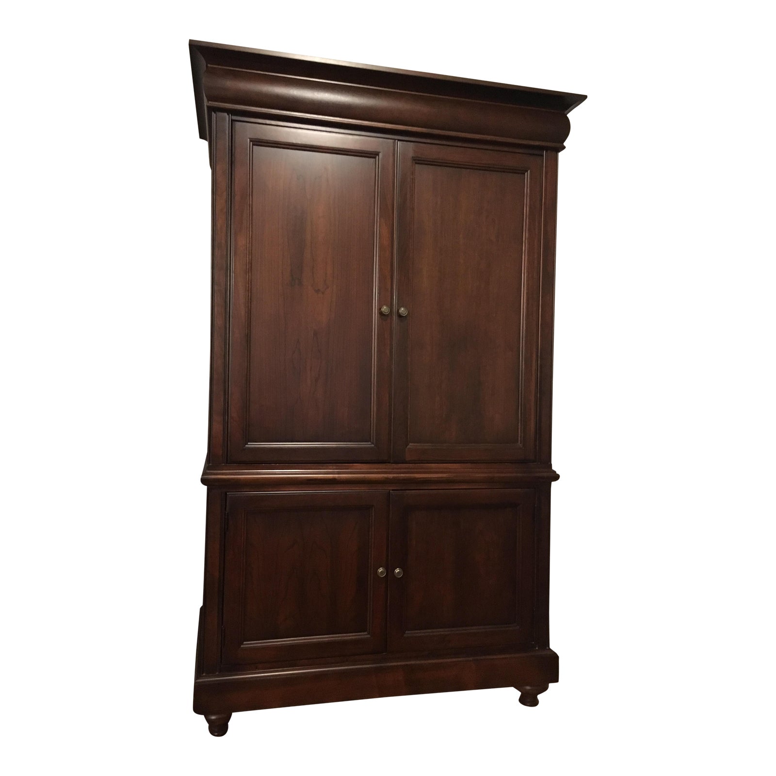 Hekman Furniture Wooden Armoire Entertainment Center Chairish