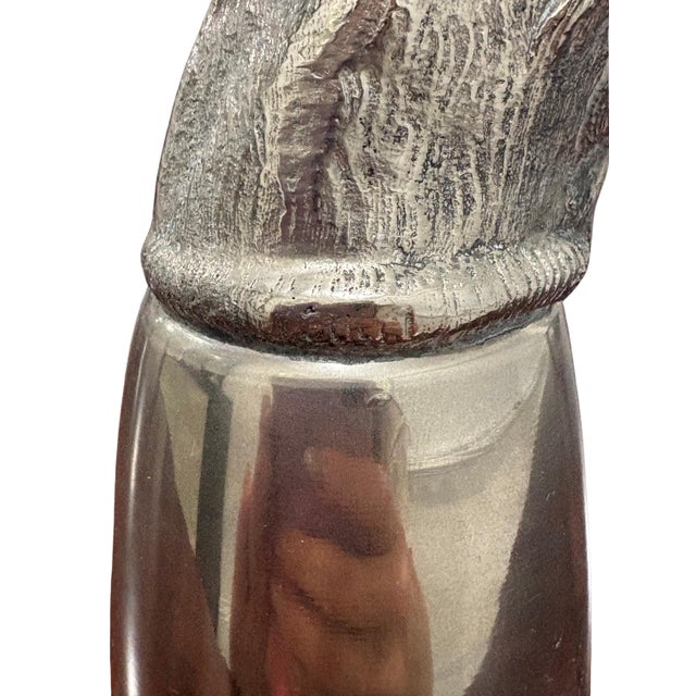 Metal Vintage Gucci Silver-Tone Horse Head Equestrian Stirrup Cup For Sale - Image 7 of 7