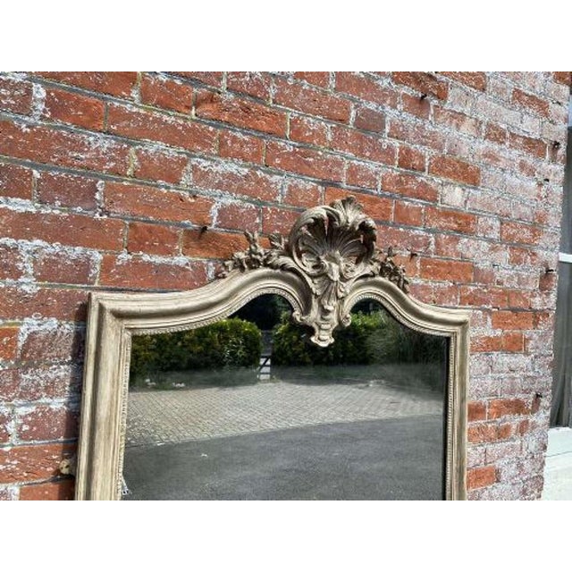 19th Century French Carved Wood & Gesso Mirror For Sale - Image 5 of 6