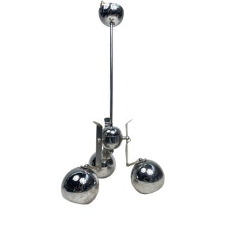 Vintage Space Age Steel Chandelier by Reggiani, 1960s For Sale