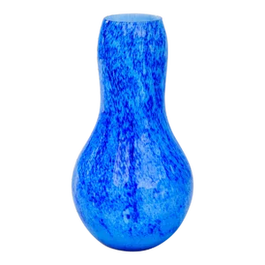 Mid 20th Century Handblown Art-Glass Vase With Blue Hues