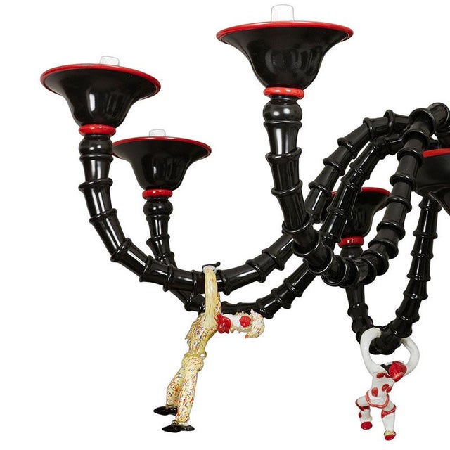 Murano Glass Chandelier with Carnival Characters, 1970s For Sale - Image 3 of 6