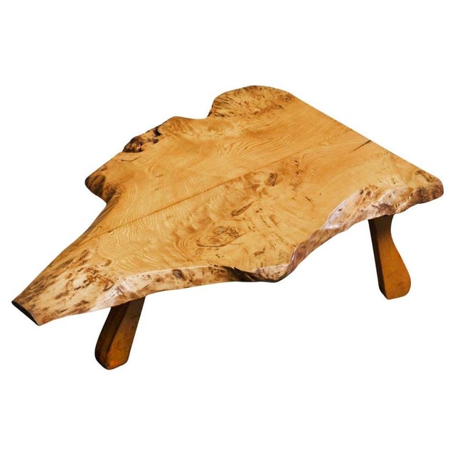 Live Edge Coffee Table in Baltic Pine, Europe, 1960s For Sale - Image 16 of 16