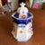 Antique Gaudy Welsh Crescent Pinwheel Flow Blue Covered Sugar Bowl, Circa 1840s For Sale - Image 4 of 12