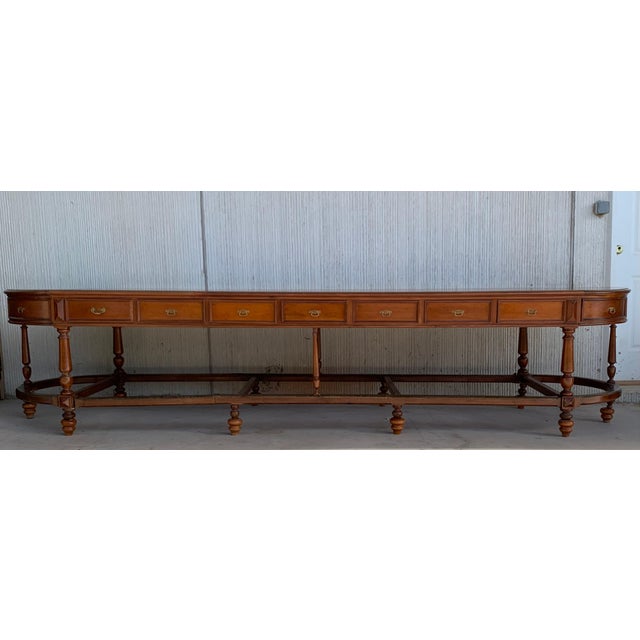 12 Foot Oval Center Table with Drawers in Both Sides, 20th Century For Sale - Image 18 of 18