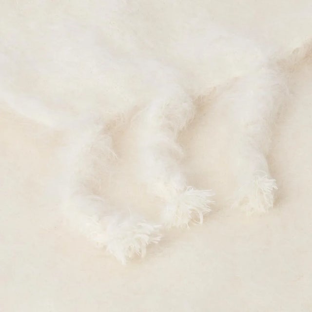 Schumacher Schumacher Rauma Mohair Throw in Ivory For Sale - Image 4 of 5