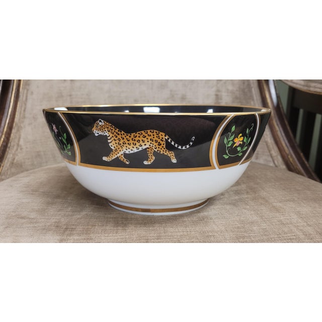 Lynn Chase Jaguar Porcelain Bowl For Sale - Image 9 of 10