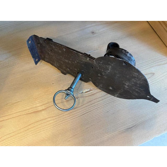 Baroque Iron Door Lock with Key, Set of 2 For Sale - Image 4 of 12