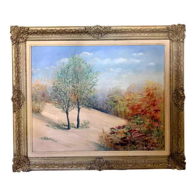 Late 20th Century High Desert Landscape Oil on Canvas, Signed by Artist For Sale