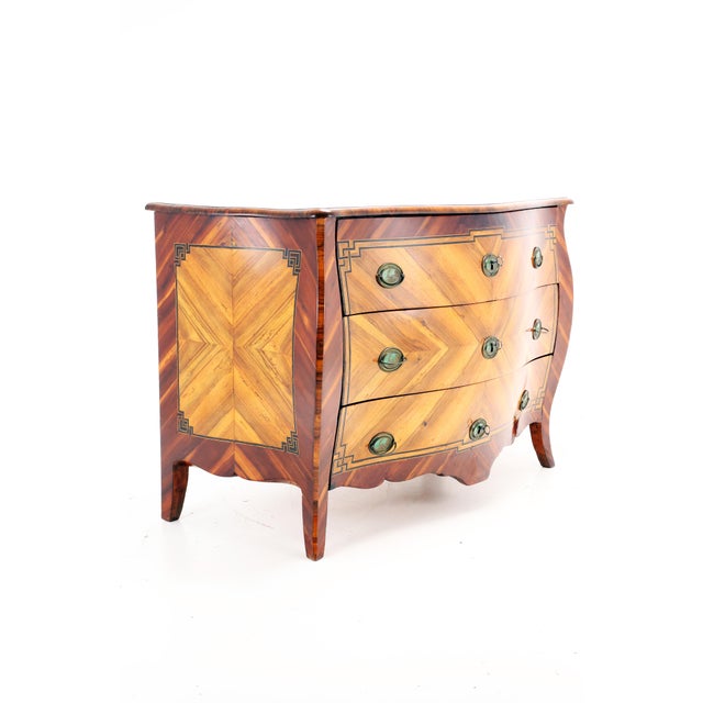 Rare top panel with floral inlays and beautiful marquetry in plum, walnut, maple and green-stained maple, plum border all...