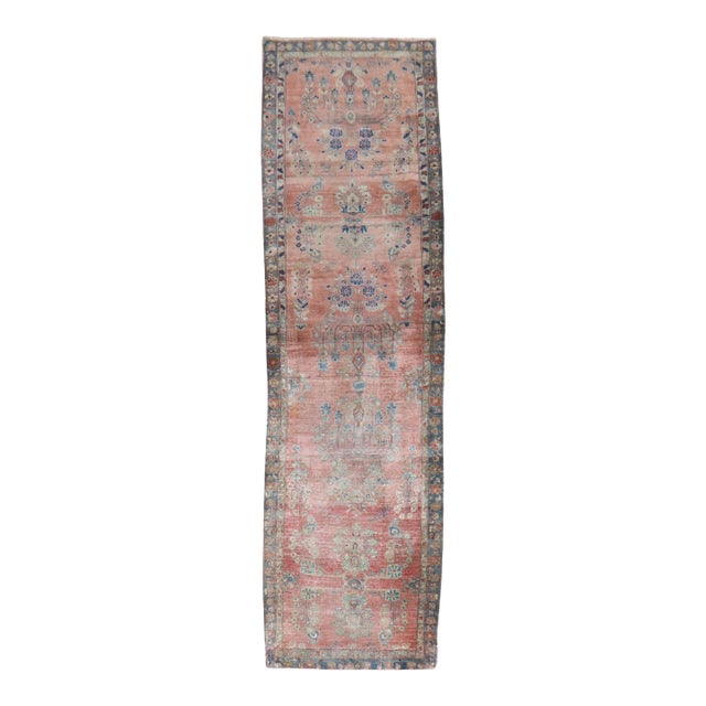 Antique Zabihi Collection Persian Kashan Runner For Sale