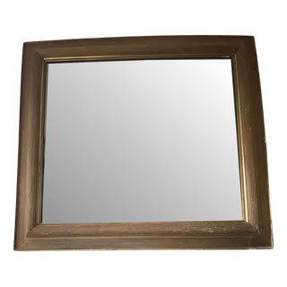 Italian Postmodern Smoked Mirror in Golden Wood Frame, 1960 For Sale