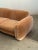 Textile Late 20th Century Post Modern Overstuffed Blush Loveseat For Sale - Image 7 of 12