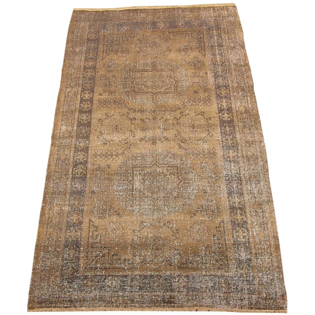 Late 19th Century Late-19th Century Muted Faded Khotan Samarkand Rug For Sale - Image 5 of 9