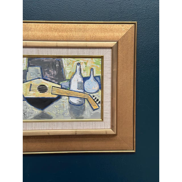 Arnold Eres, Still Life with Lute, 1950s, Oil on Panel, Framed For Sale - Image 8 of 12