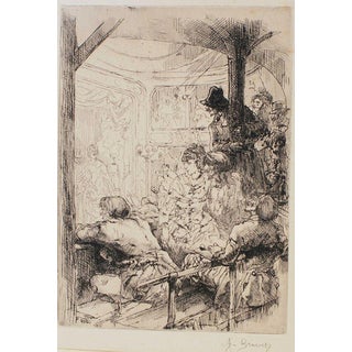 Auguste Brouet, Theater, Etching, Early 20th Century For Sale