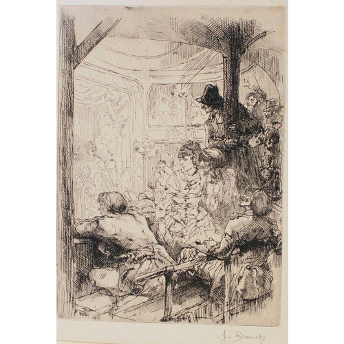Auguste Brouet, Theater, Etching, Early 20th Century For Sale
