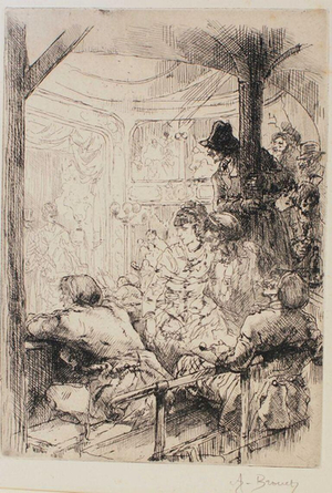 Auguste Brouet, Theater, Etching, Early 20th Century