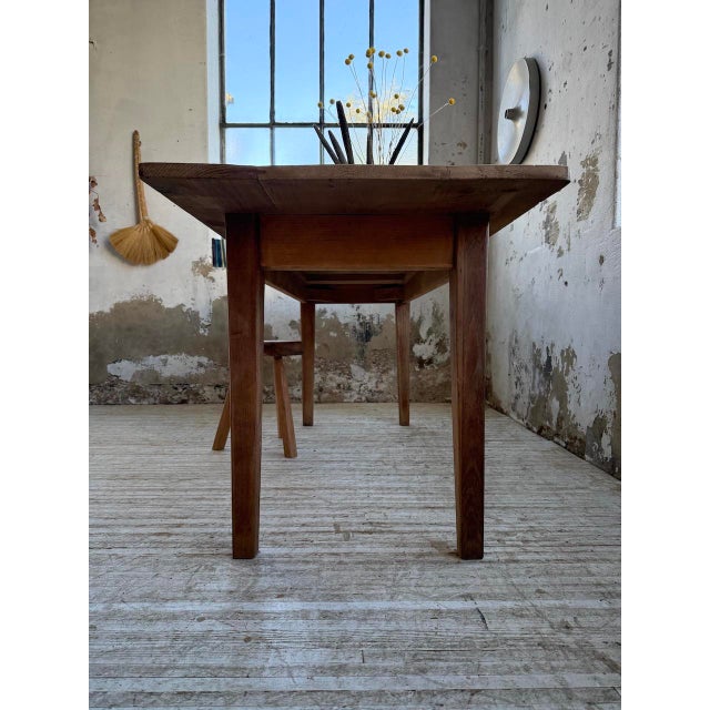 Pine and Oak Farmhouse Table, 1950s For Sale - Image 10 of 18