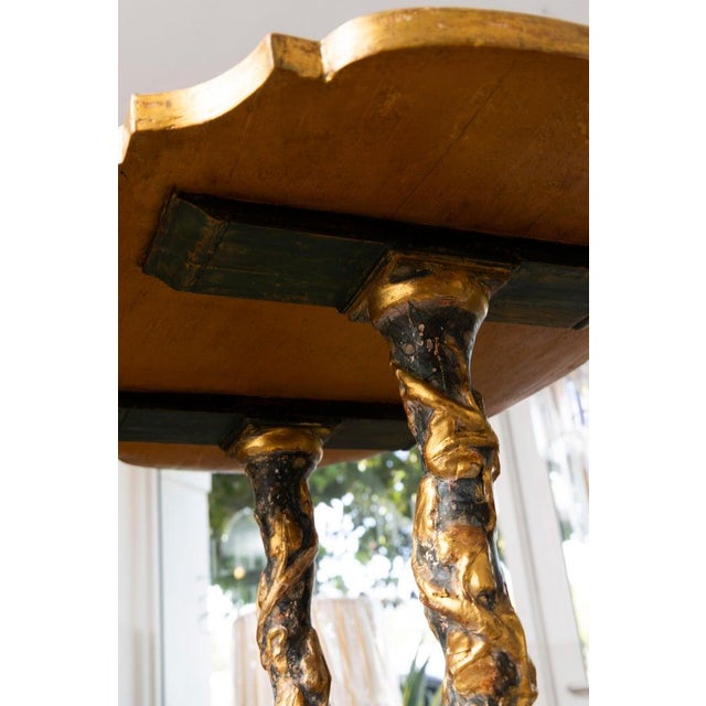 19th Century Italian Baroque-Style Giltwood Low Table For Sale - Image 9 of 9