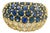 Sapphire Diamond 18k Yellow Gold Pave Ring, Size 6.75 For Sale