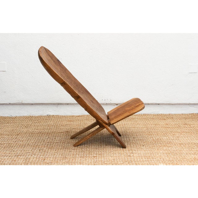 Crocodile Carving African Senufo Chair For Sale - Image 4 of 8