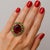 Bochic “Orient” Vintage Emerald, Ruby & Pink Tourmaline Ring Set 18 K Gold & Sil For Sale - Image 9 of 11