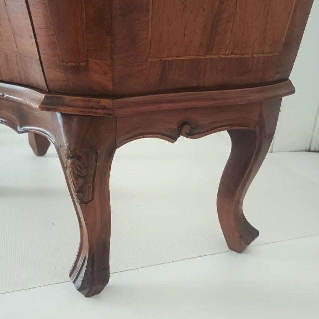 Vintage Italian Burl Wood Night Stands, A Pair For Sale - Image 9 of 18