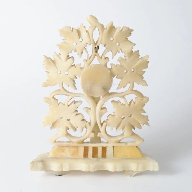 Antique Carved Alabaster Pocket Watch Stand For Sale - Image 10 of 10