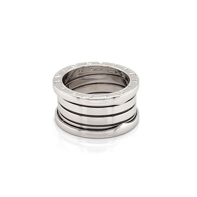 Metal Mid 20th Century Bvlgari B.zero1 Four-Band Ring in 18k White Gold w/Cert Size 6 For Sale - Image 7 of 8