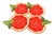 Orange Fruit Embroidered Linen Cocktail Napkins-Set of 4 For Sale